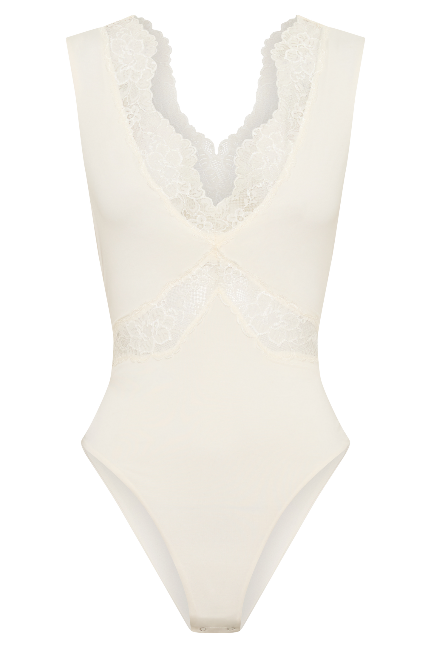 Electra Slinky Lace Bodysuit - Ivory