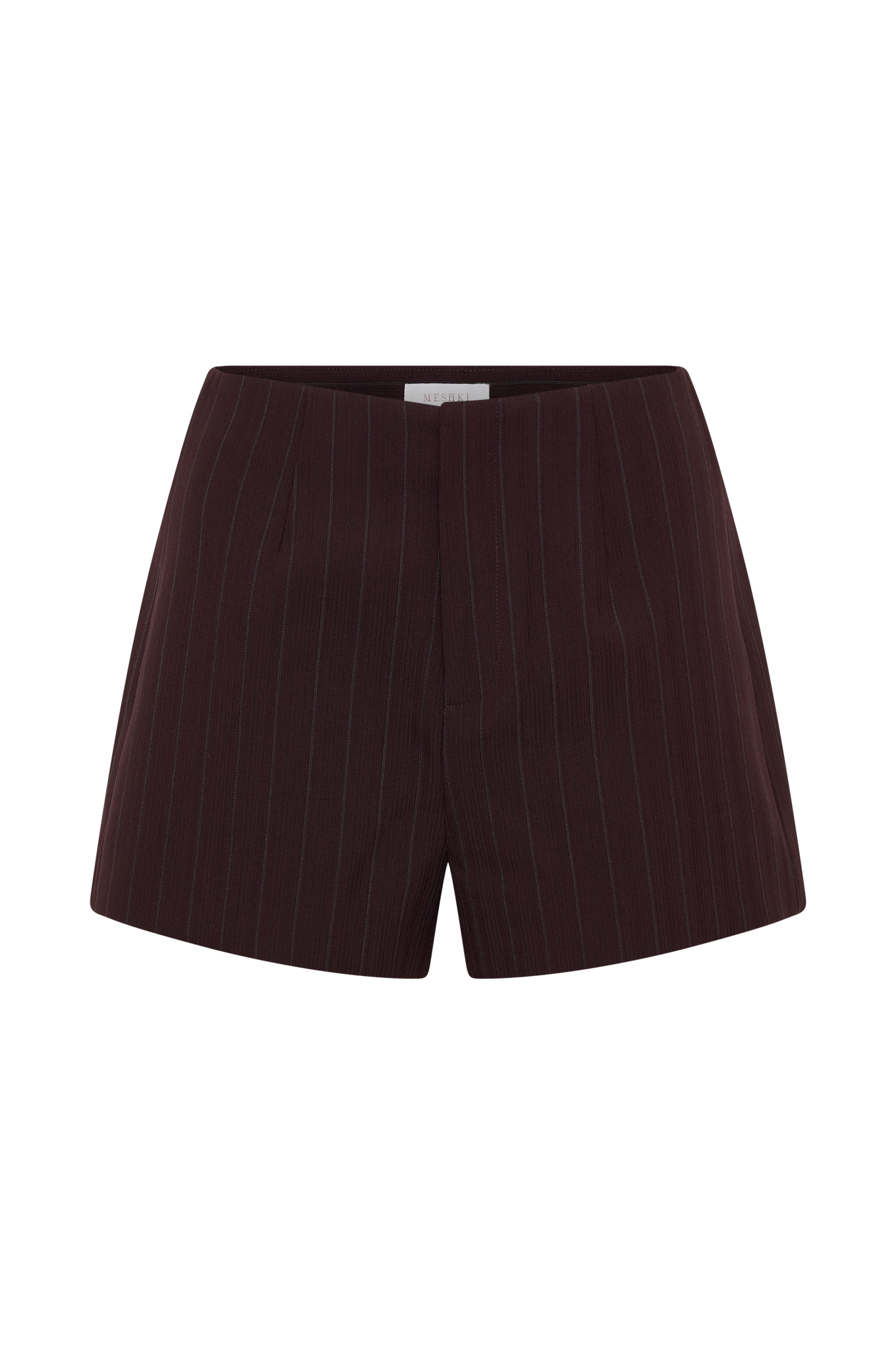 Agatha Suiting Shorts - Plum Pinstripe