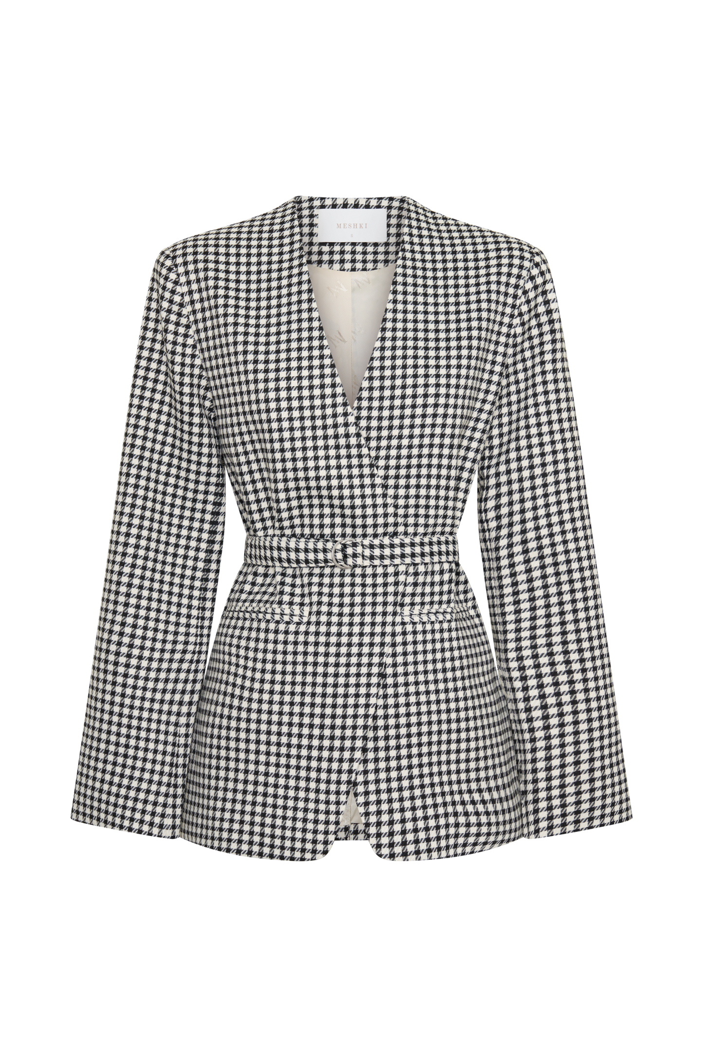 Darcie Drop Shoulder Suiting Blazer - Houndstooth
