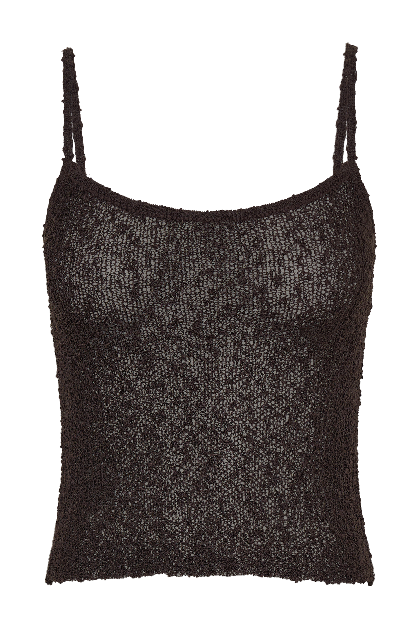 Mattais Boucle Knit Top - Dark Chocolate