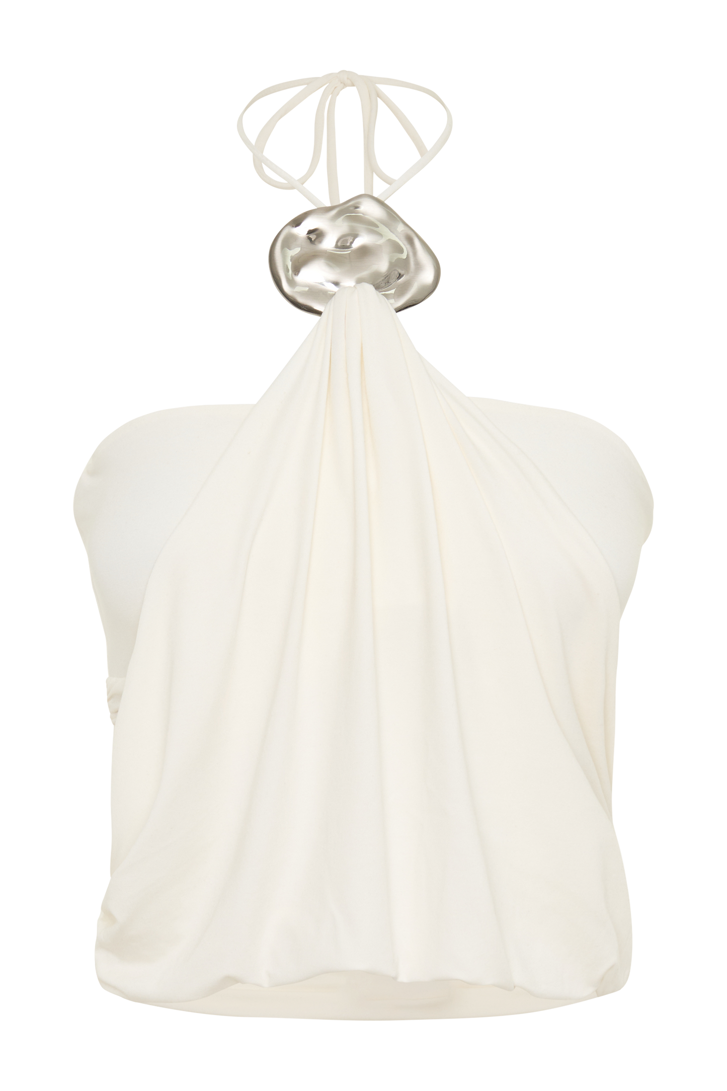 Sade Halter Top With Hardware - Ivory