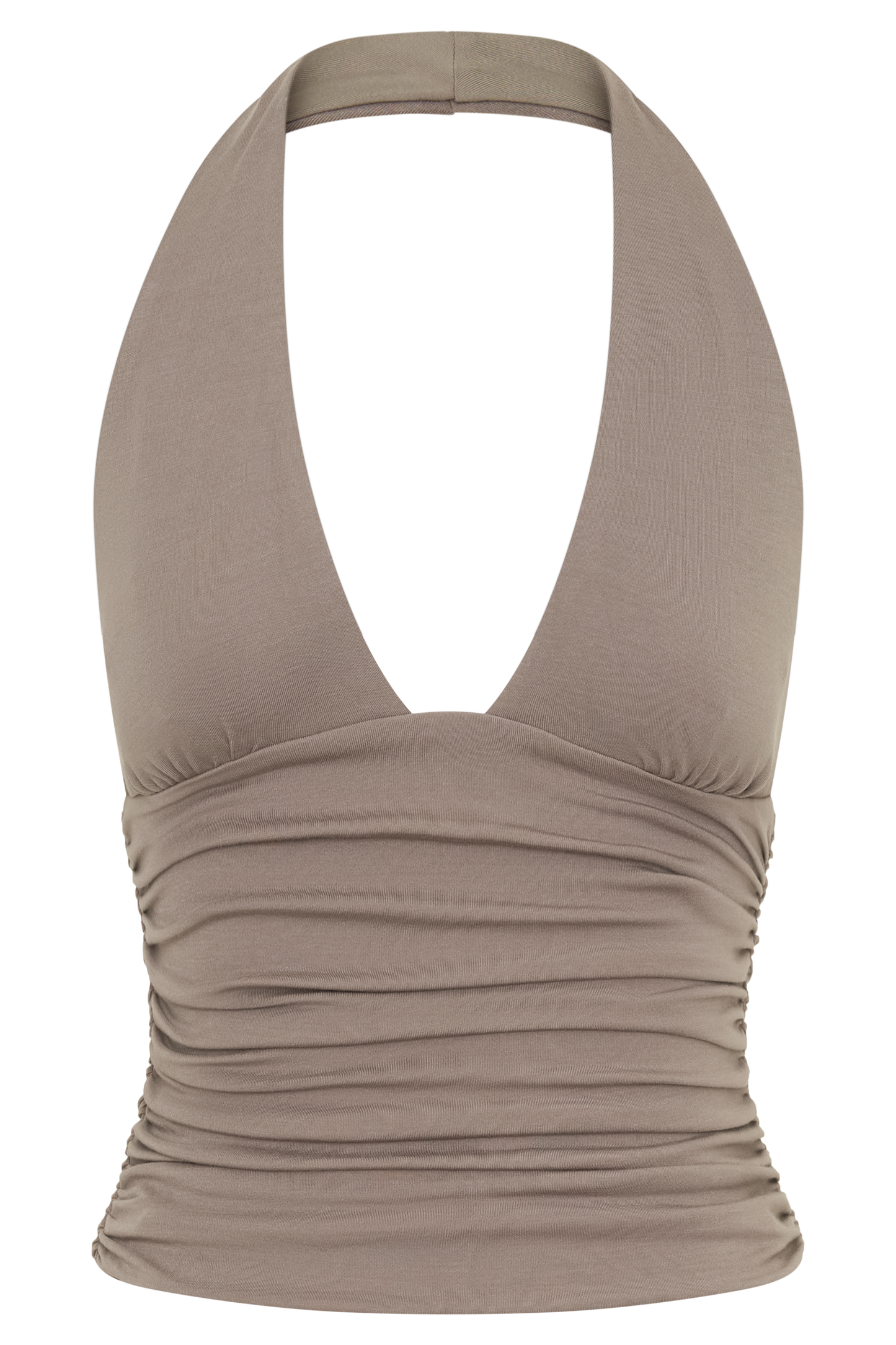Peregrine Modal Gathered Halter Top - Neutral
