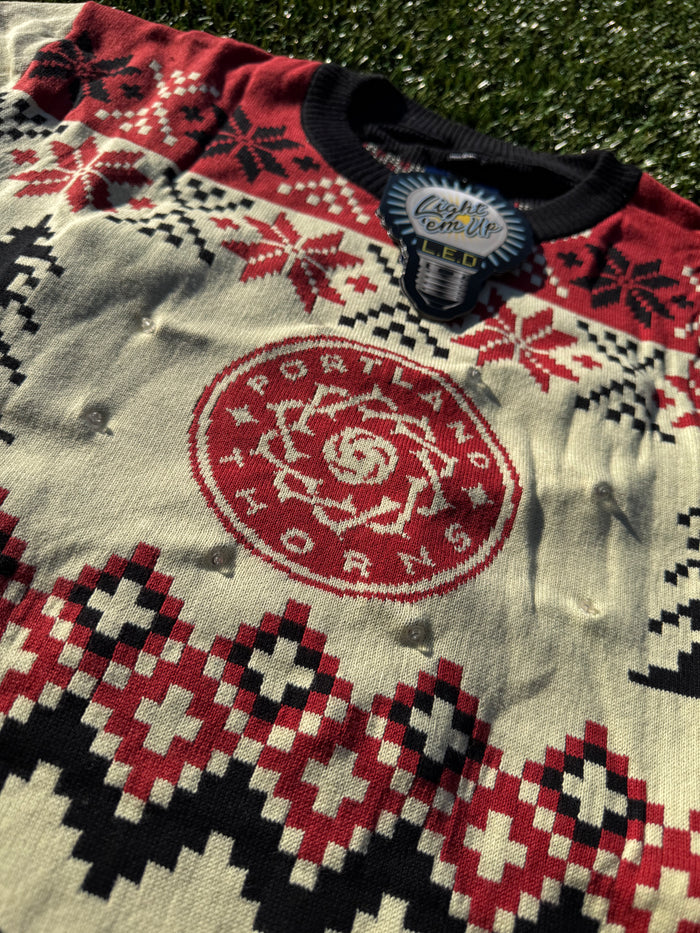PORTLAND THORNS FC UGLY LIGHT UP SWEATER