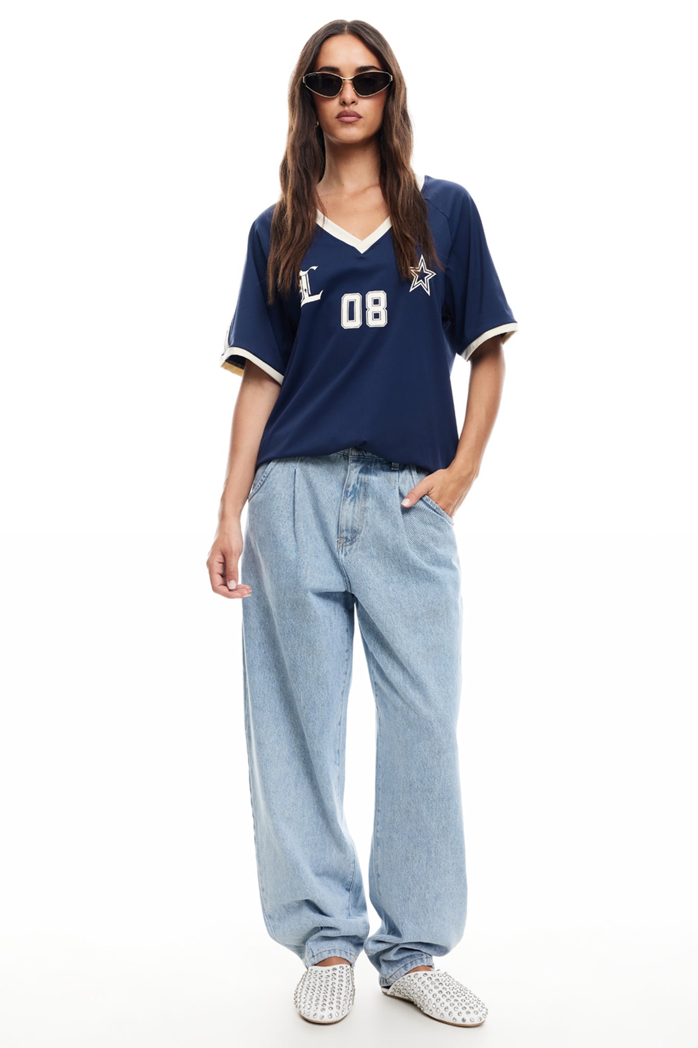 LIONESS Spectate Top Indigo