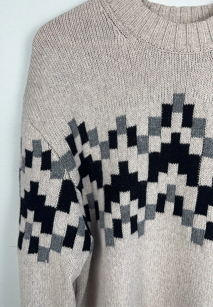 J.Lindeberg Faris Fair Isle Knit-ulltröja