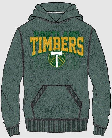 PORTLAND TIMBERS FC KIDS BACK TO BACK LONG SLEEVE HOODIE