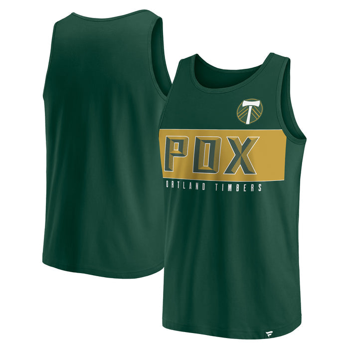 PORTLAND TIMBERS FC MEN'S RUN ANGLE TANK