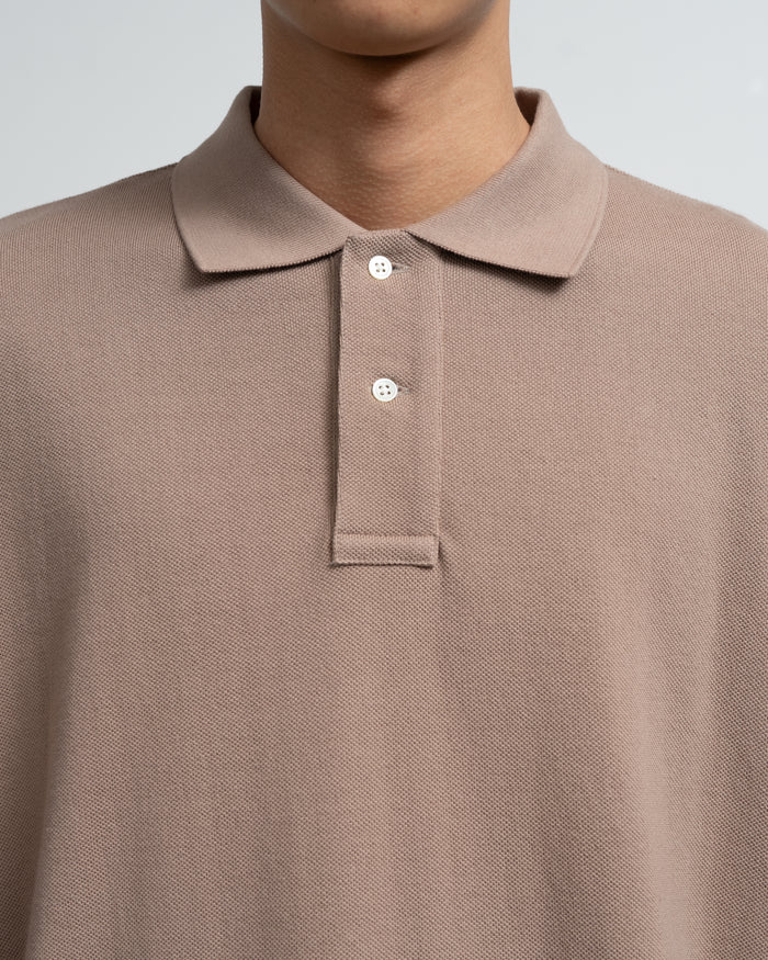 -SALE- Cotton Pique Jersey L/S Polo