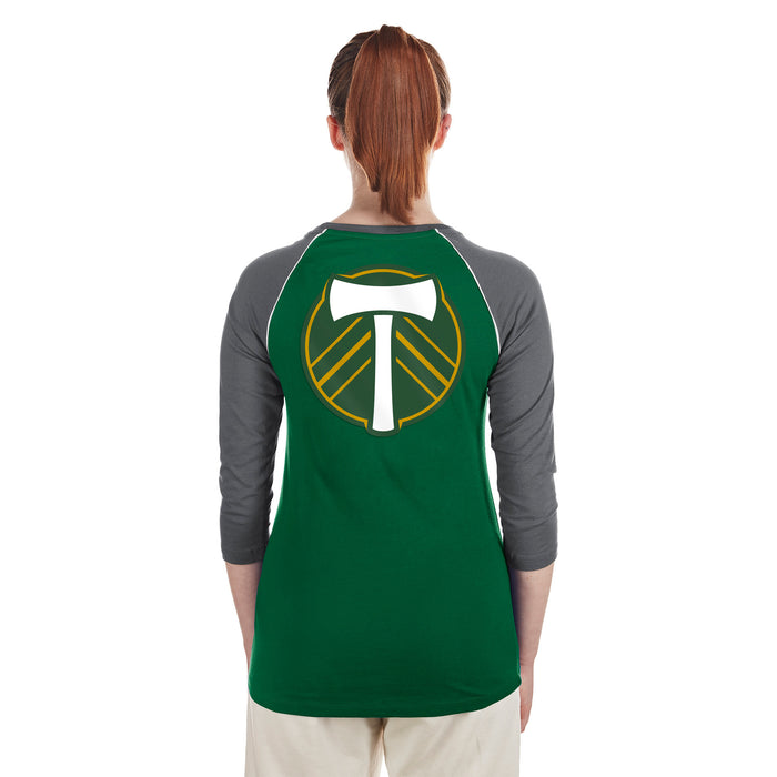TIMBERS FC LADIES 3/4 SLEEVE OUTLINE TEE