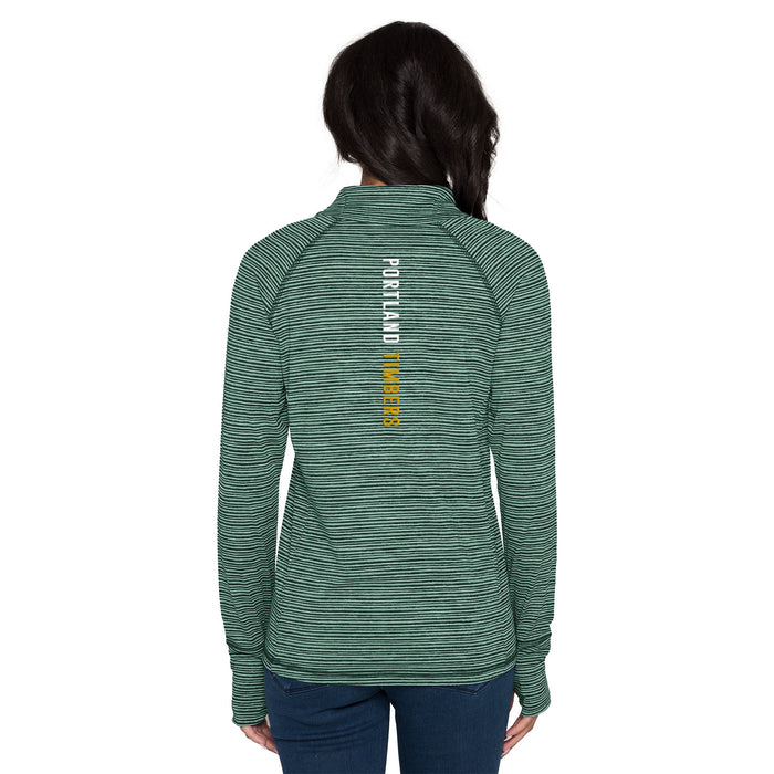 TIMBERS FC LADIES LONG SLEEVE 1/4 ZIP PULLOVER