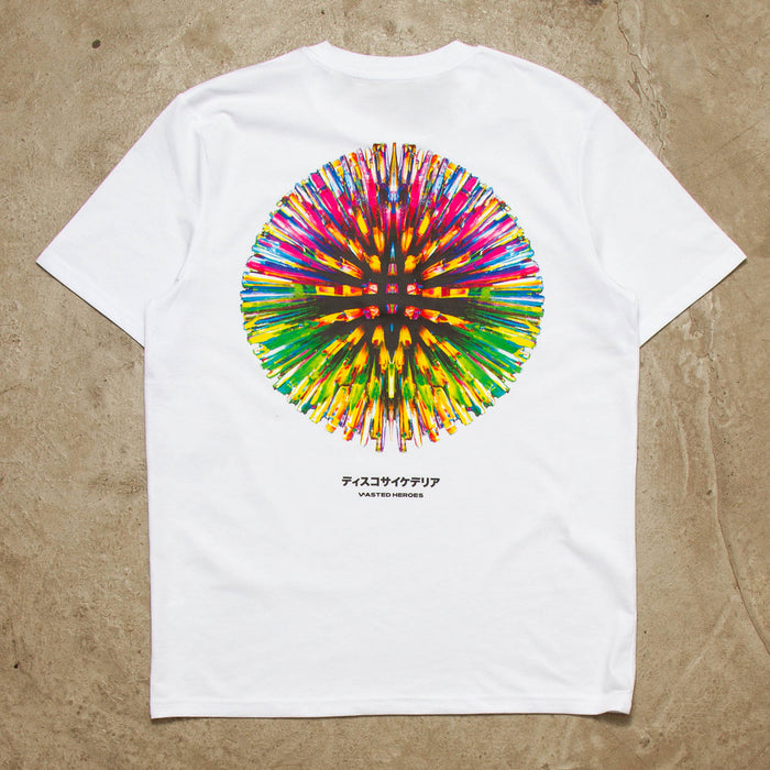 031 Disco Psychedelia Back Print - Tshirt - White