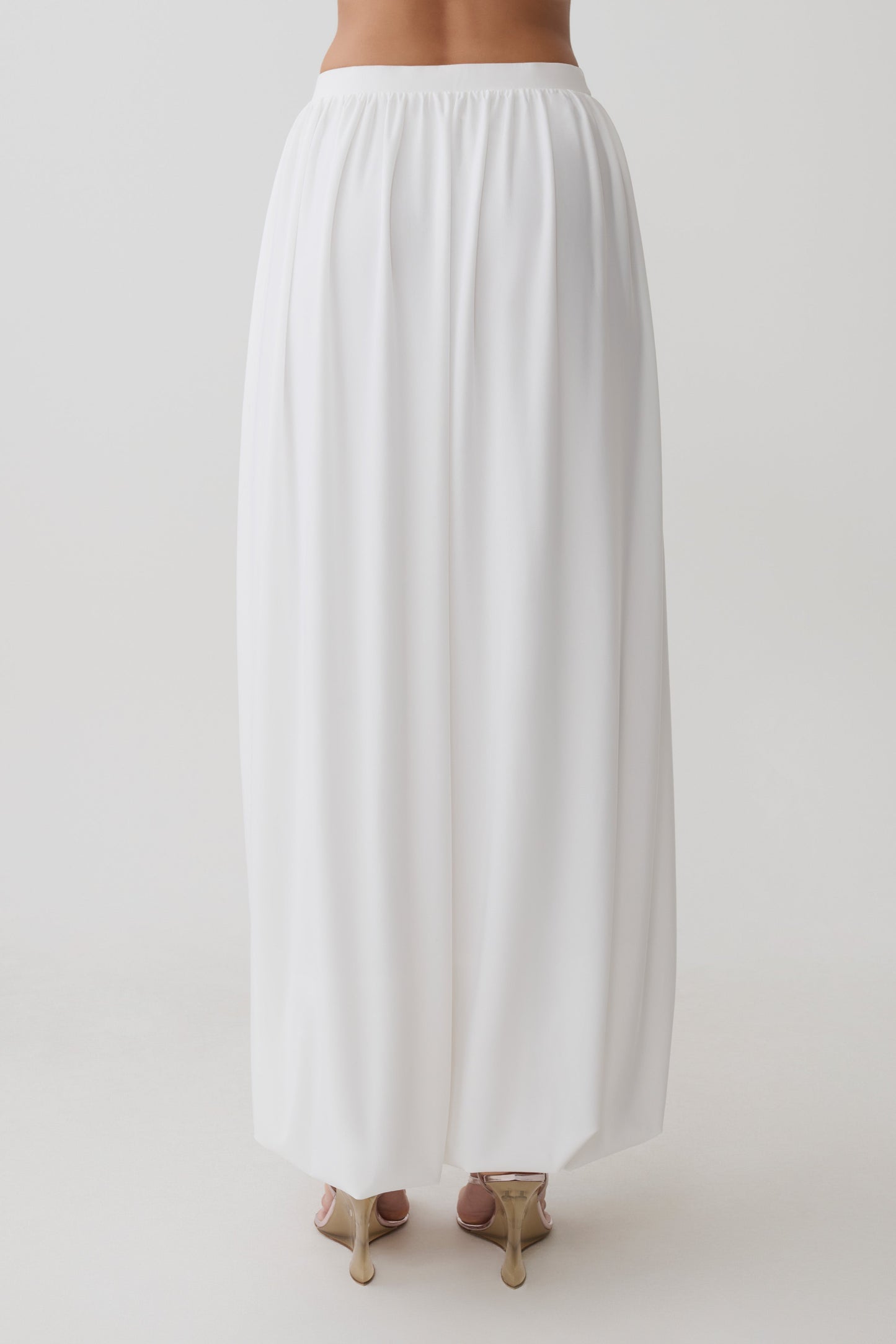 Banks Bubble Hem Midi Skirt - White