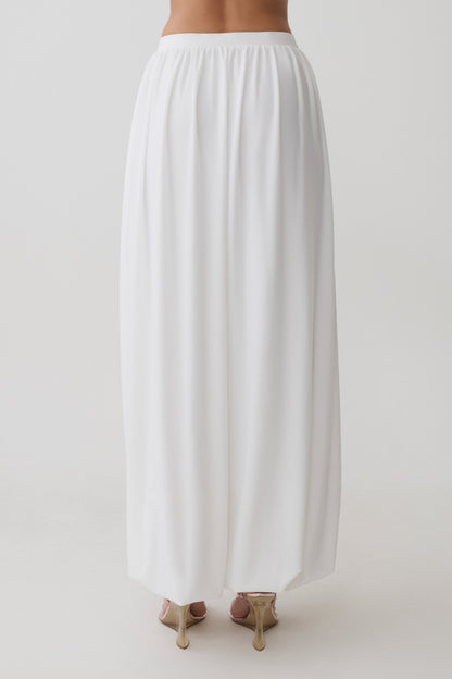 Banks Bubble Hem Midi Skirt - White