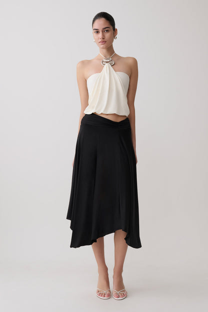 Sade Halter Top With Hardware - Ivory