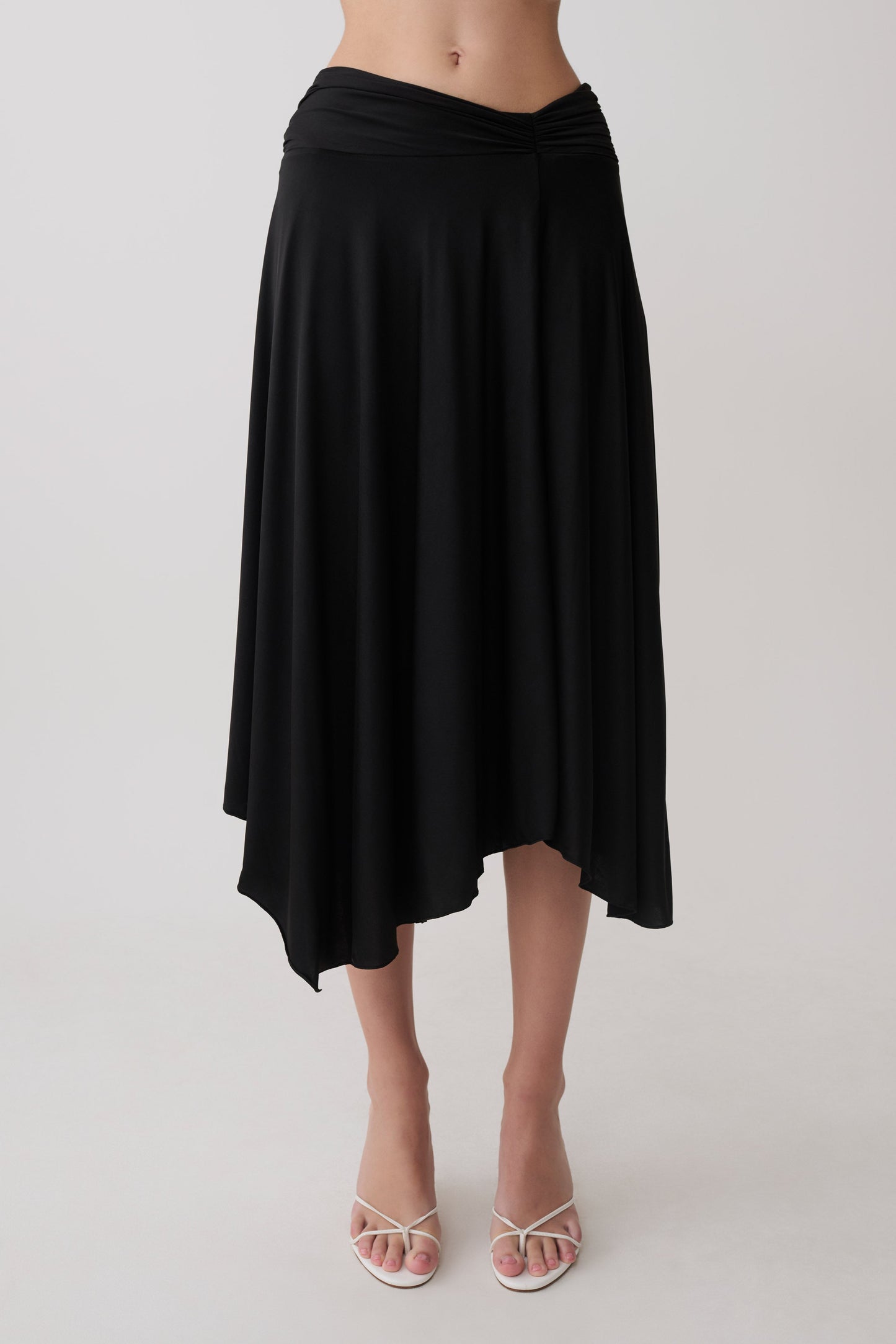 Luu Slinky Midi Skirt - Black