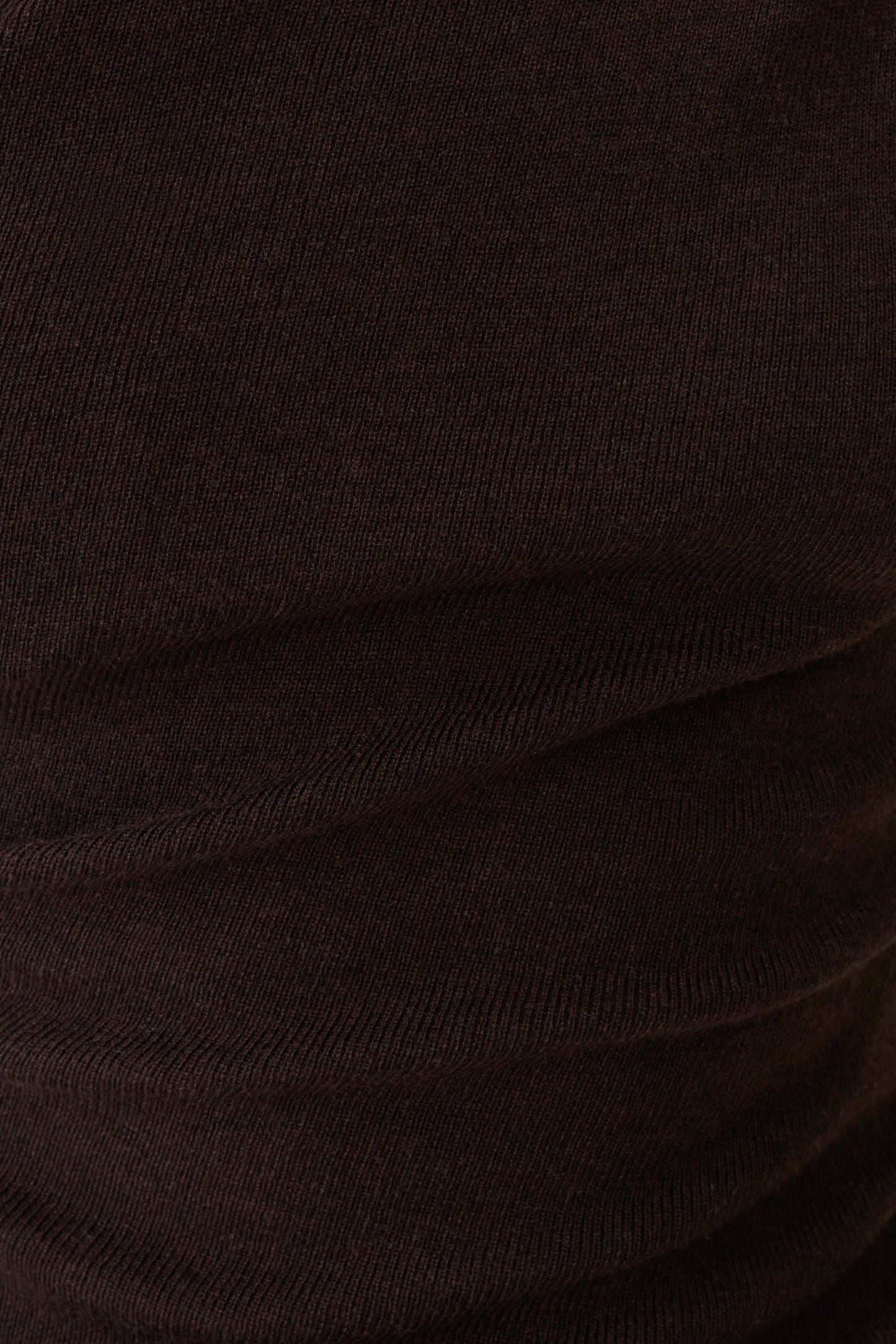 Culver Draped Twist Knit Top - Chocolate