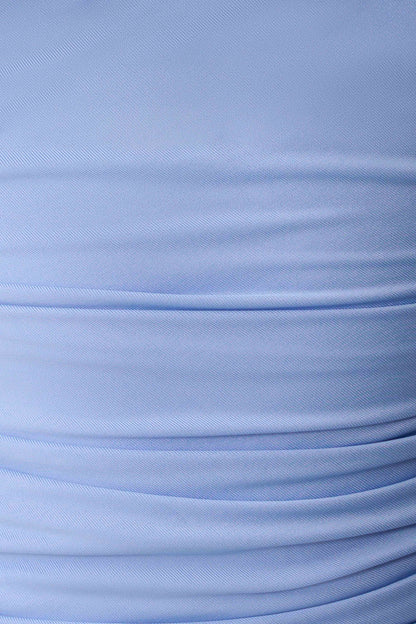 Luu Off Shoulder Slinky Top - Sea Blue