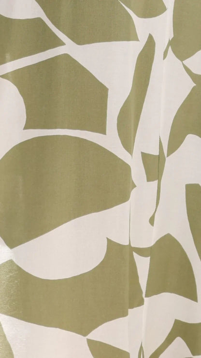 Ilene Midi Dress - Sage Print