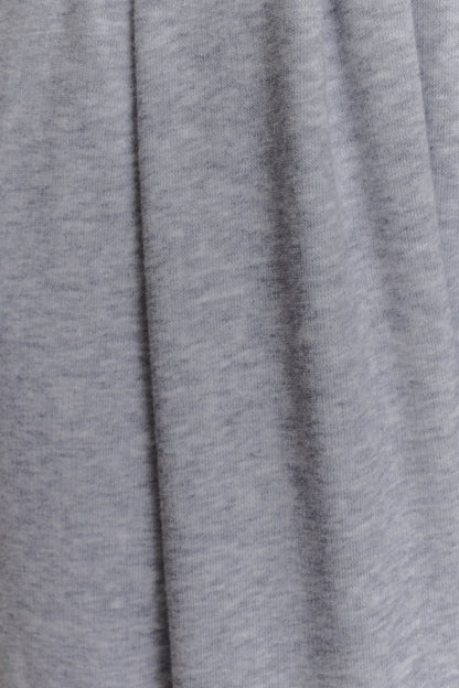 Aspen Gathered Wide Leg Jogger - Light Grey Marle