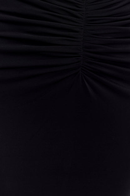 Rafaella Slinky And Mesh Maxi Dress - Black