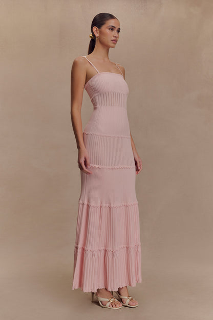 Finley Pointelle Knit Maxi Dress - Baby Pink