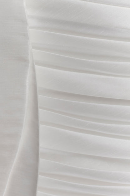 Claudine Taffeta Floral Mini Dress - White