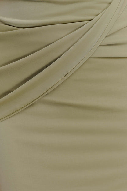 Henley Slinky Drape Mini Dress - Sage