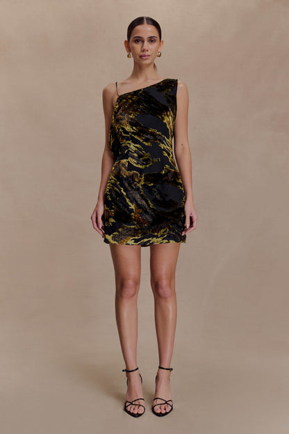 Ayana Cross Back Mini Dress - Velvet Burnout