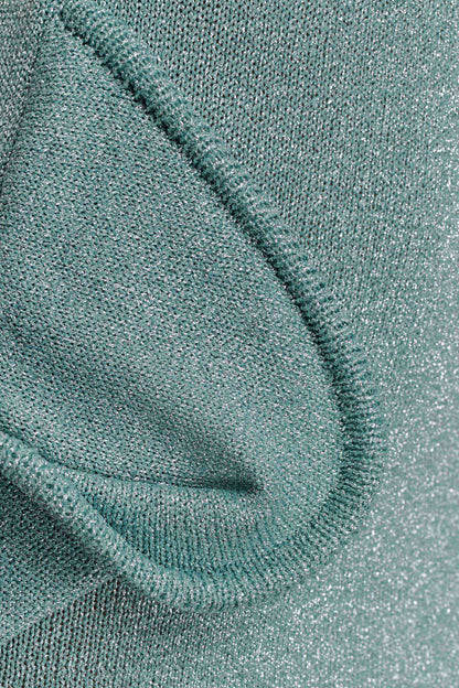 Sandrine Lurex Knit Maxi Dress - Aqua