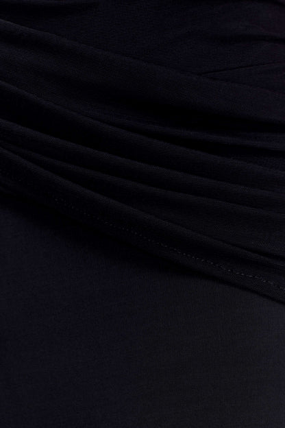 Aspyn Slinky Gathered Wide Leg Pants - Black