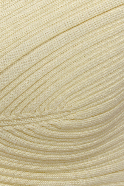 Coleene Pointelle Knit Top - Lemon