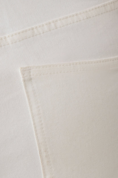 Mary Denim Capris - White