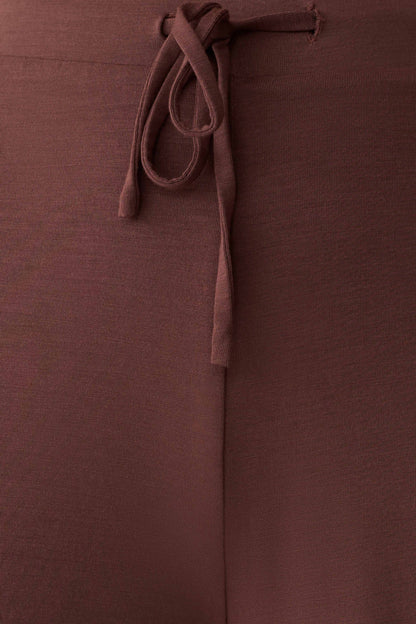 Dewi Wide Leg Modal Pants - Chocolate
