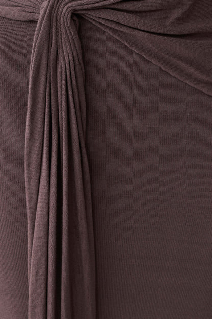 Cindylou Halter Knit Maxi Dress - Peppercorn