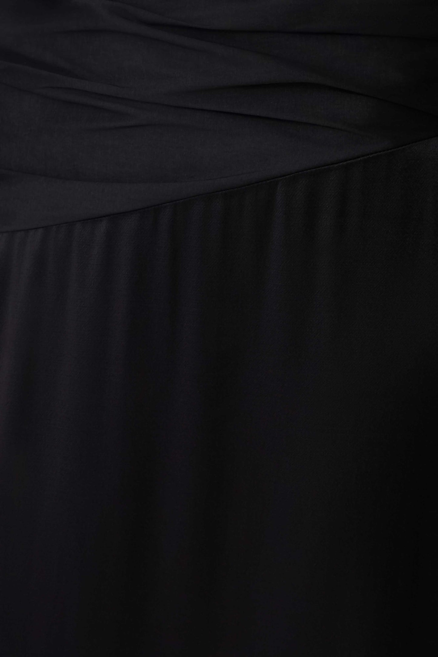 Serena Strapless Taffeta Maxi Dress - Black