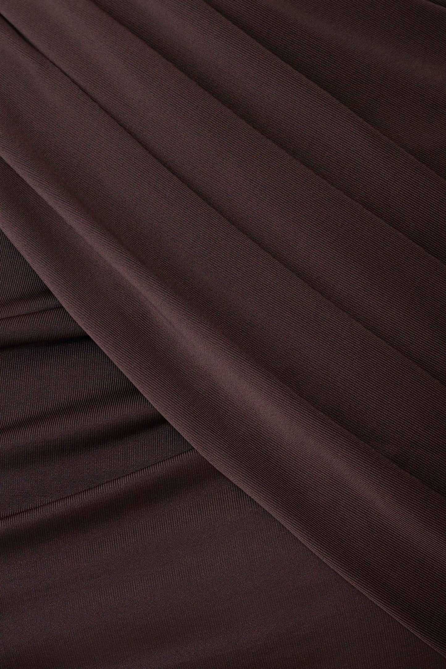 Adrienne One Shoulder Slinky Top - Chocolate