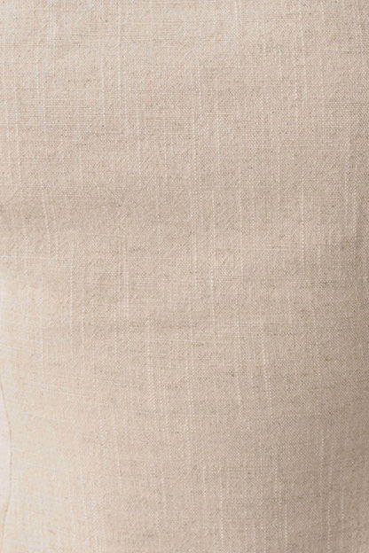 Annie Strapless Tie Back Linen Top - Natural