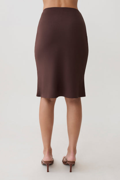 Greer Knee Length Skirt - Espresso