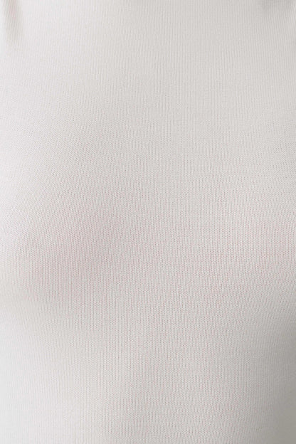 Boston Boat Neck Sleeveless Midi Dress - Ivory
