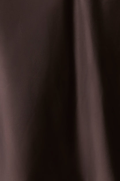 Arabel Draped Halter Mini Dress - Chocolate