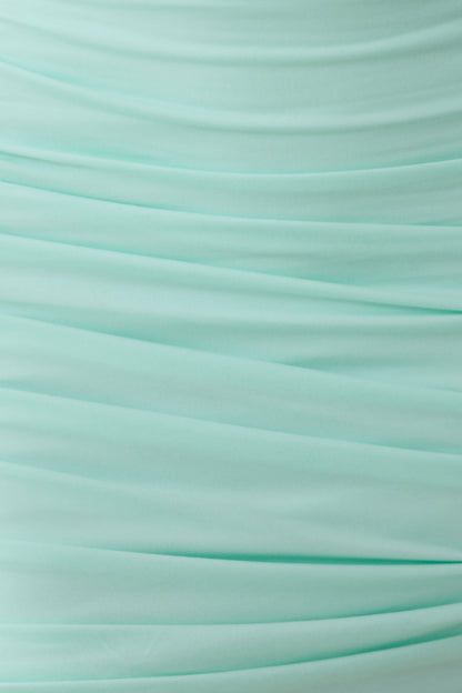 Sade Halter With Hardware Mini Dress - Sea Blue