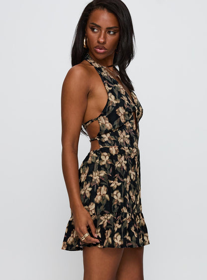 Ivorie Halter Mini Dress Multi