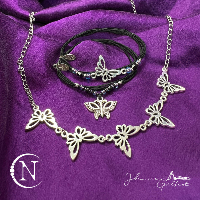 3 Piece Stay Happy Not Crappy NTIO Bracelet/Choker Bundle by Johnnie Guilbert