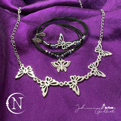 3 Piece Stay Happy Not Crappy NTIO Bracelet/Choker Bundle by Johnnie Guilbert