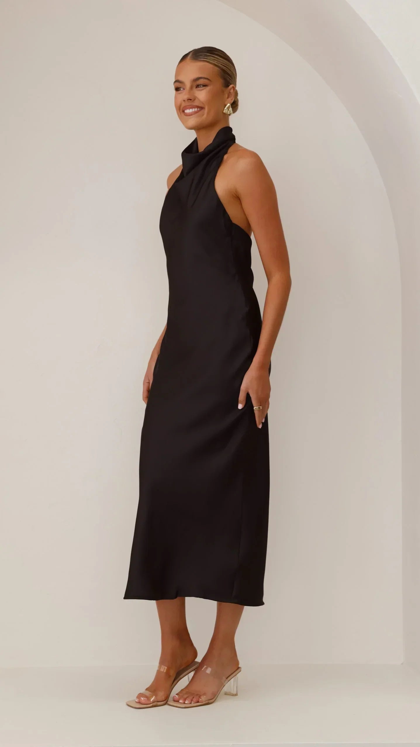 Rina Midi Dress - Black