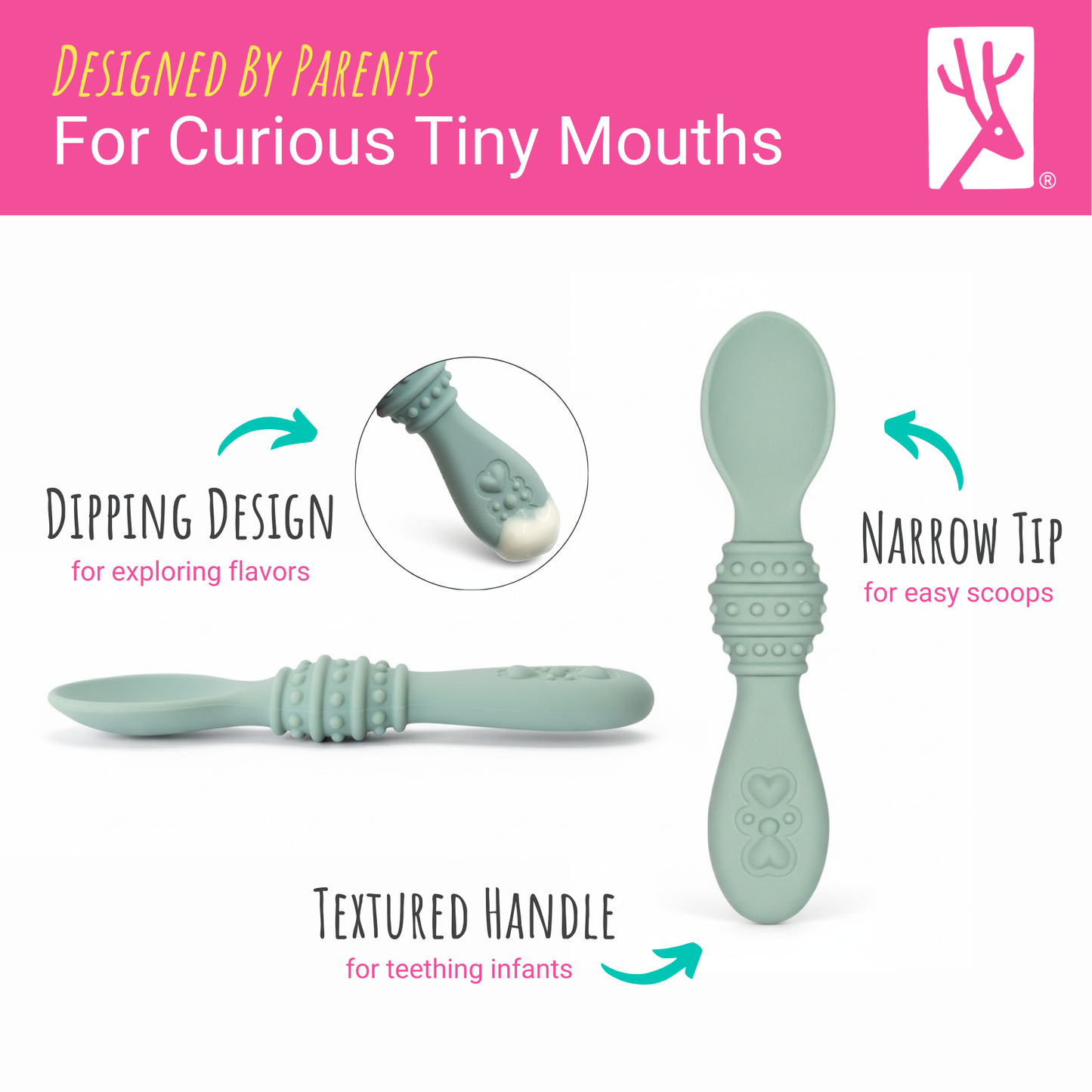Baby Silicone Spoons | First Stage Infant Spoons