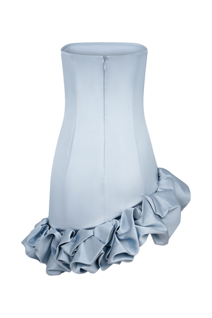 Alba Bubble Mini Dress - Cornflower Blue