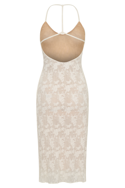Ambrose Lace Midi Dress - Ivory