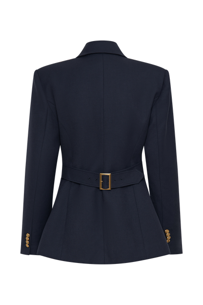 Bellamy Cinched Blazer - Dark Navy