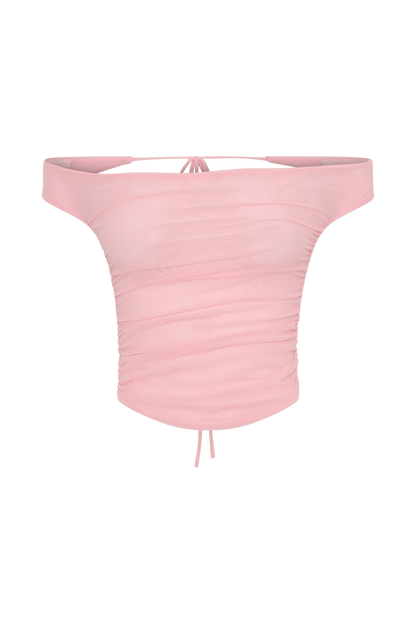 Brooklyn Mesh Crop Top - Candy Pink